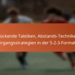 Drückende Taktiken, Abstands-Techniken, Übergangsstrategien in der 5-2-3-Formation