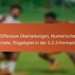 Offensive Überladungen, Numerische Vorteile, Flügelspiel in der 5-2-3-Formation